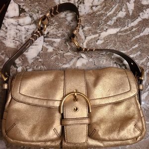 Coach gold metallic bag - excellent condition